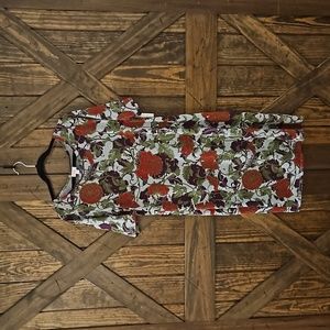 XL LuLaRoe Julia Dress Red and Purple Floral